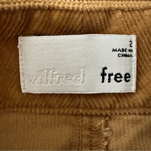 Aritzia Wilfred Free Karmen Corduroy Button Mini Skirt Golden Amber - Picture 4 of 8